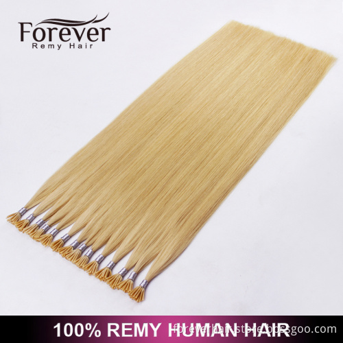 Forever high quality 100 brazilian remi human hair extensions wholesale #24 double drawn i tip hair